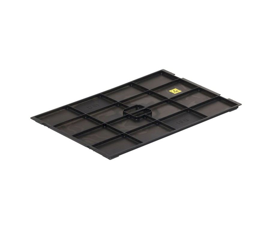 Víko D 61 ESD černé vodivé